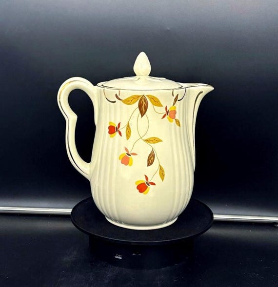 Vintage 1940's Hall's Jewel Tea Mary Dunbar Autumn Leaves 9 Cup