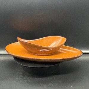 MCM Style International Tableware L-13 L-43 Terracotta Platter and Dip 2 PC set