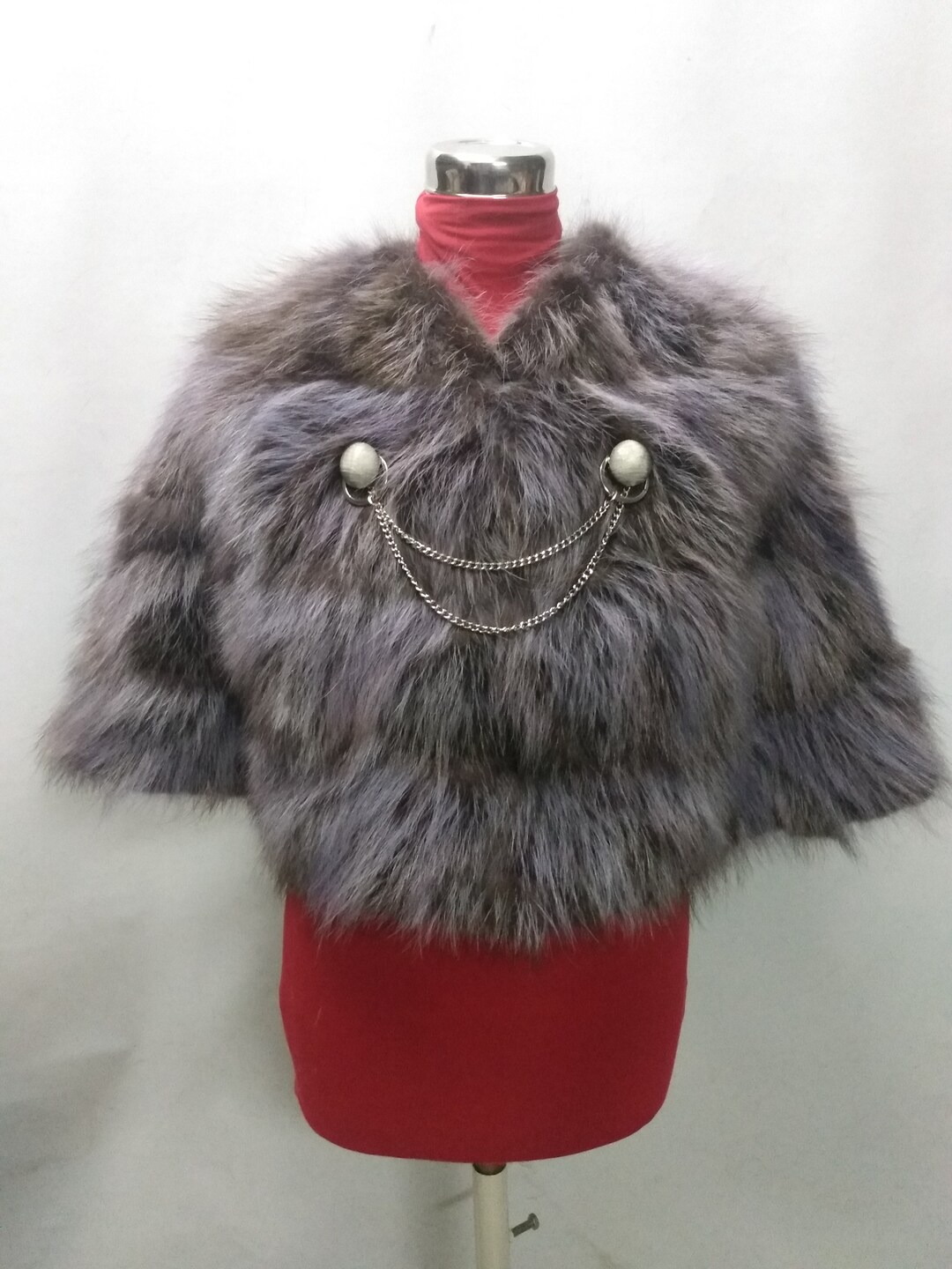 Real Raccoon Fur Cape,stole,poncho,womens Brand New Shawl/stole.for ...