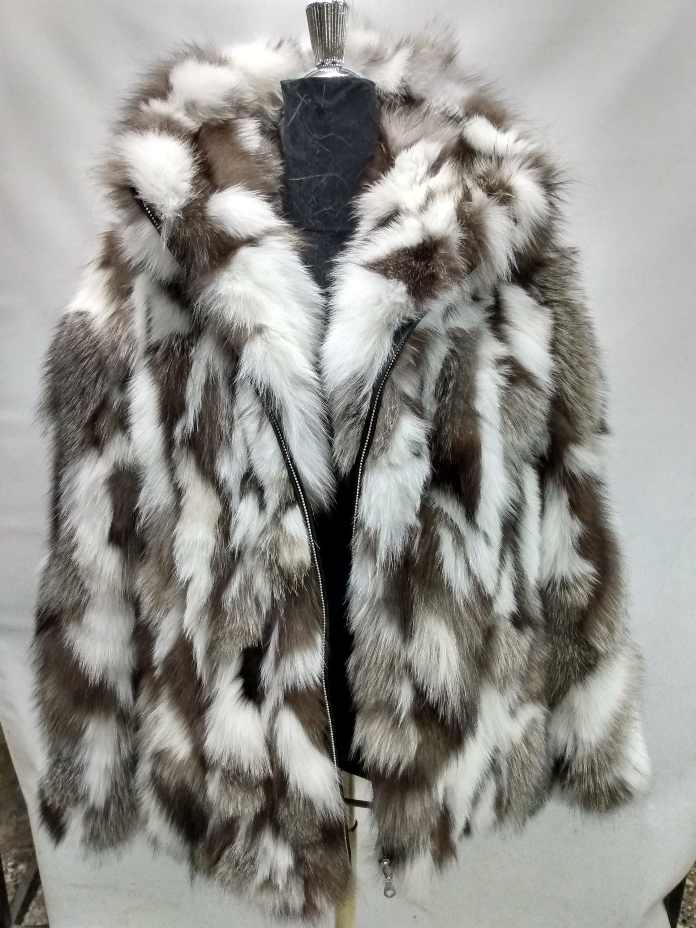 New Winter Men Real Fox Fur Coat With Hood Thick Warm X-Long Natural Fur  Outwear