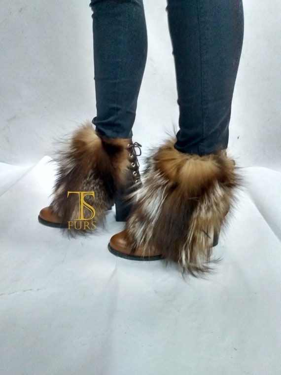 Real fur boot best sale cuffs