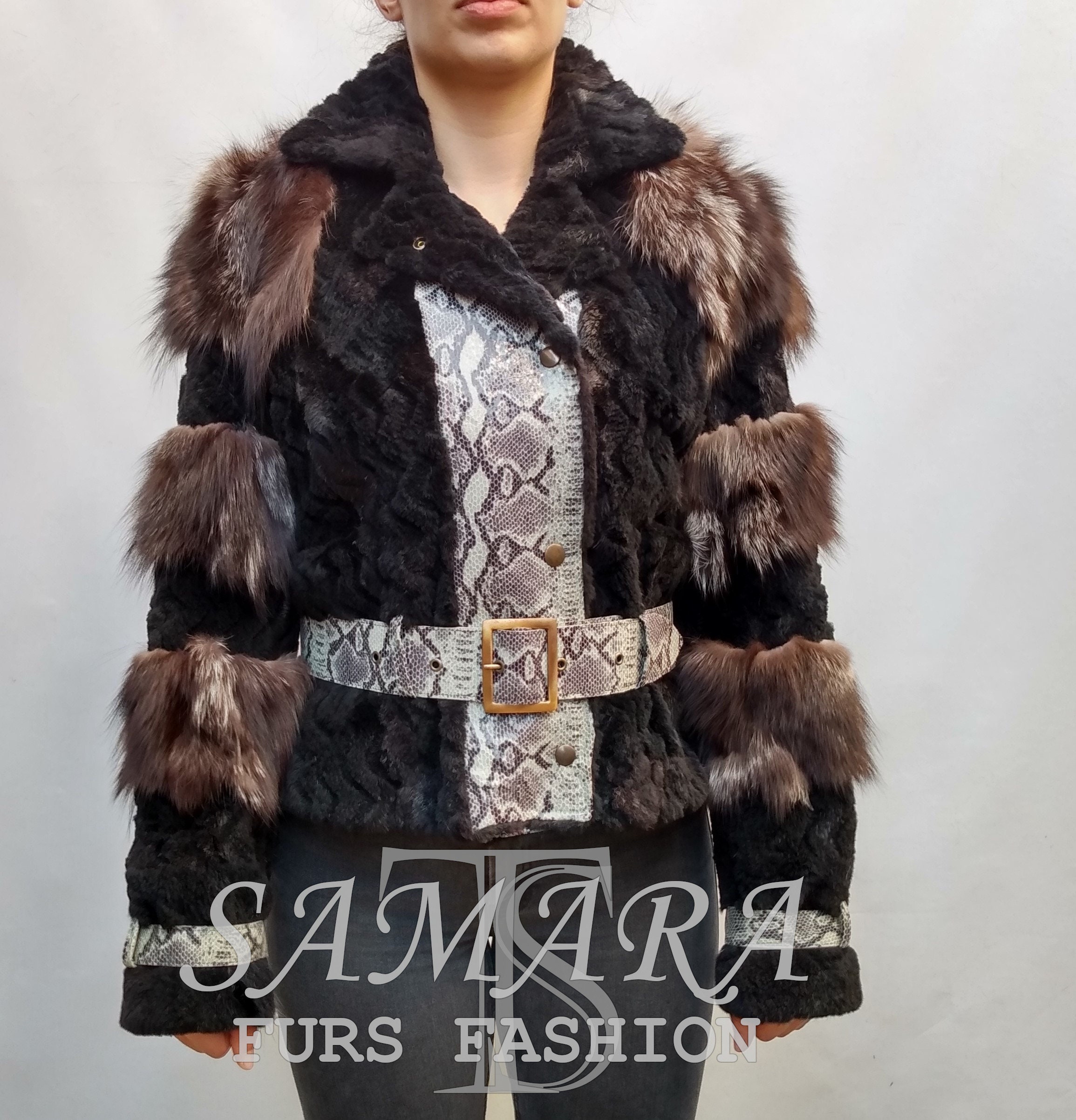 00s snake leather fur jacket LGB 14th 蛇｜メンズ