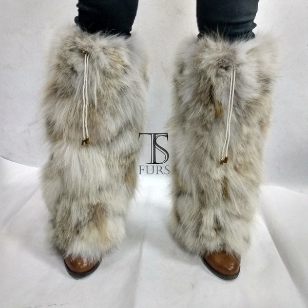 Echte Fuchs Pelz Beinwärmer / Winter Pelz Stulpen / Winter Stiefel Manschetten