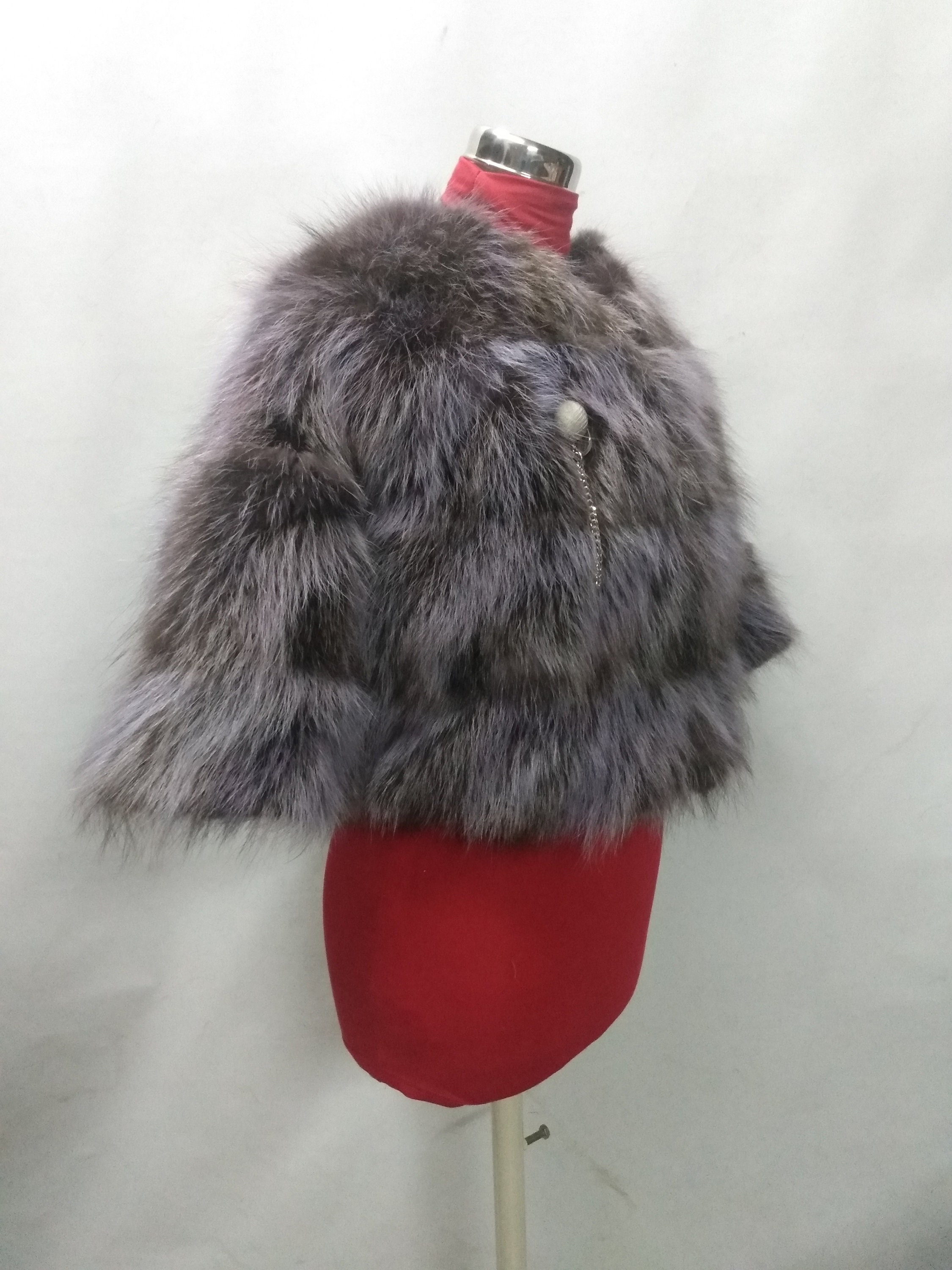 Real Raccoon Fur Cape,stole,poncho,womens Brand New Shawl/stole.for ...