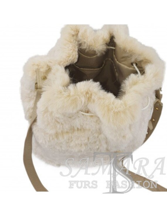 Rabbit fur pouch sale