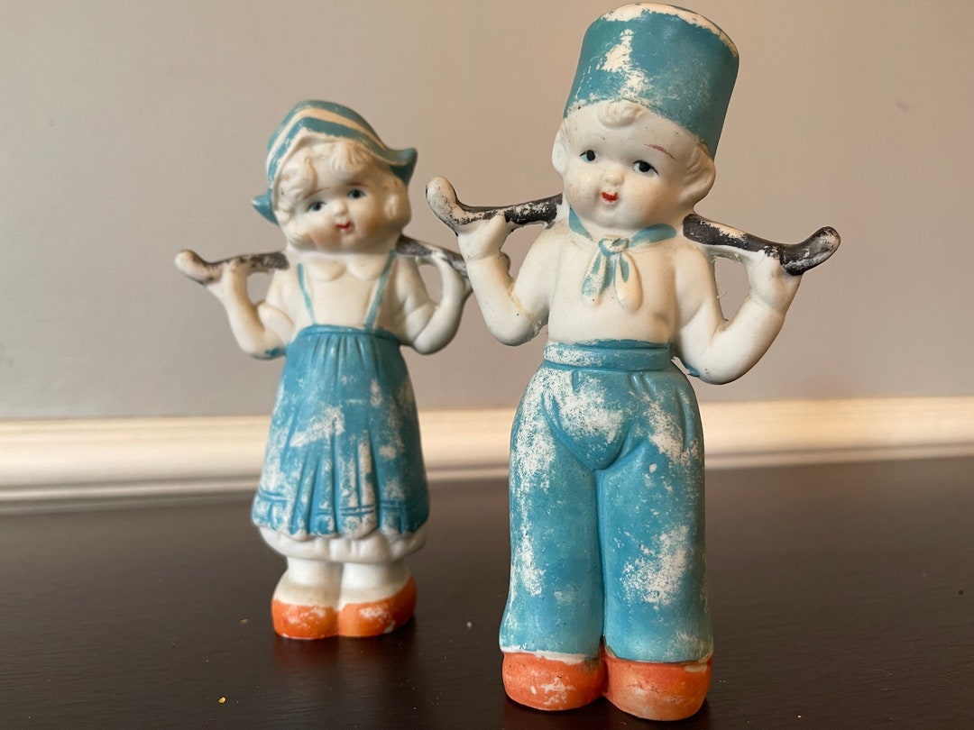 Vintage Dutch Boy and Girl Figures Original Finish - Etsy