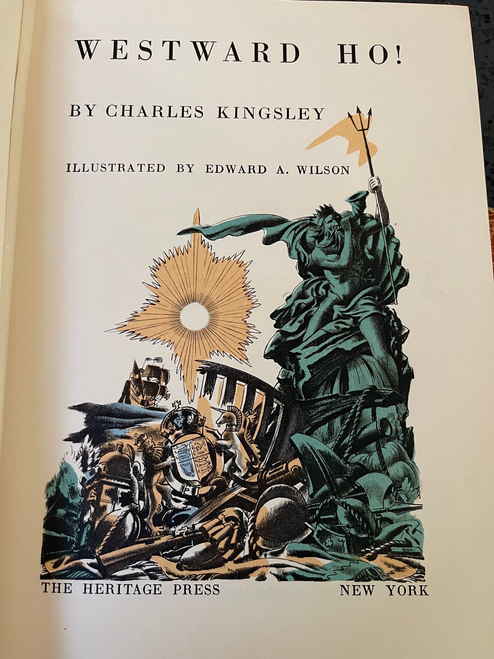 Westward Ho by Charles Kingsley Illustrated by Edward A Wilson Etsy UK
