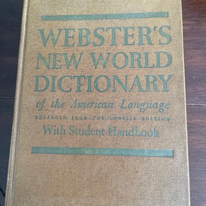 1971 Webster's New World Dictionary With Student Handbook | Young