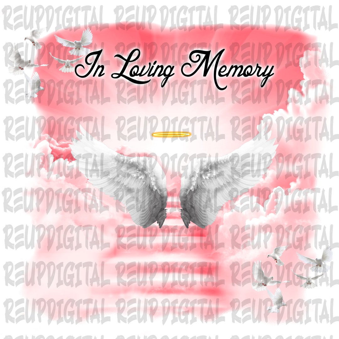 In Loving Memory Pink |airbrush Png|digital Airbrush|sublimation ...