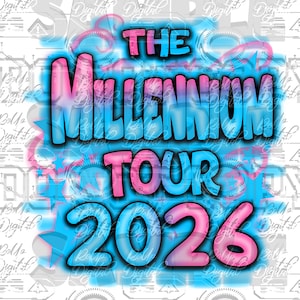 Millennium Tour 2026 PNG - Y2K Design