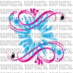 Pink Graffiti Airbrush Background PNG for Sublimation - Digital Download&quot;