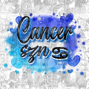 Airbrush png Cancer,Zodiac Birthday Girl PNG