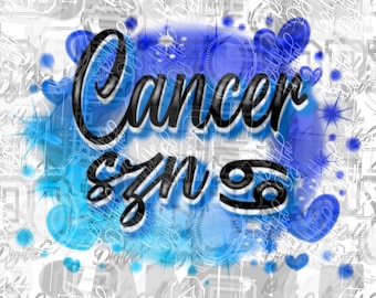 Airbrush png Cancer,Zodiac Birthday Girl PNG