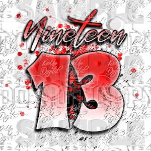 1913 png devine nine  airbrush png sublimation and dtf design this is not a svg