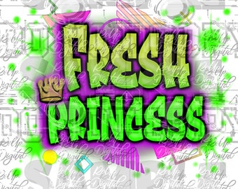 Fresh Princess PNG Bundle: Birthday Party Designs (2 Files)