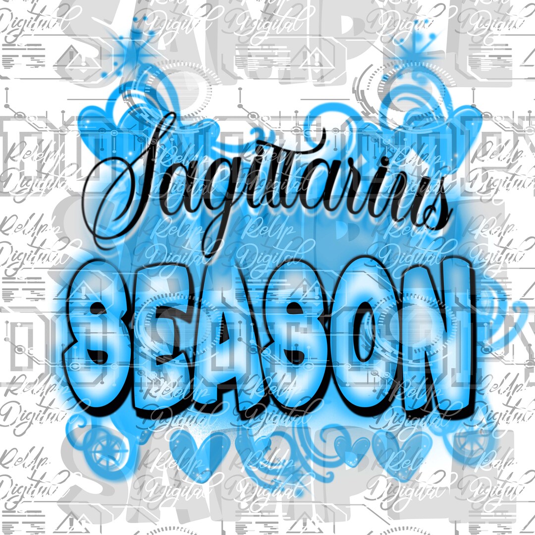 Sagittarius Birthday Airbrush Zodiac Design Celestial Digital Art - Etsy