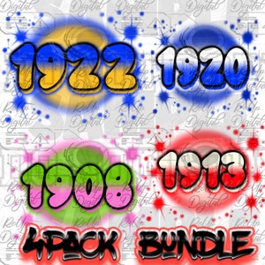 Sisterhood Airbrush Design Bundle: 4 PNG Files (Sublimation & DTF Printing)