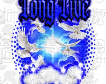 In liebevoller Erinnerung Airbrush PNG: RIP Sublimationsdesign (Digitaler Download)