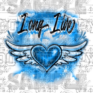 long live background  airbrush png  Png file Sublimation/dtf