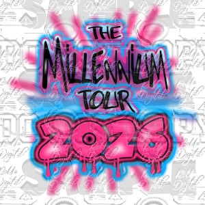 Gira del Milenio Y2K 2025 PNG (Descarga digital)