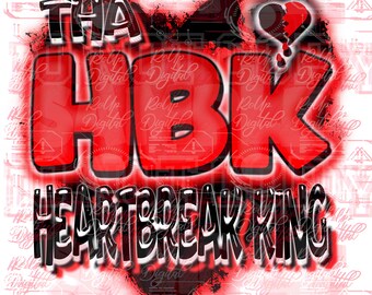 Airbrush heart break king Png for Valentine's Day. Perfect for adding a romantic touch to any product