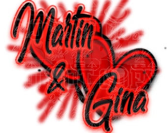 Custom Airbrush Name PNG: Personalized Digital Graffiti Art (Digital Download)