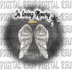 In loving memory |airbrush png|digital airbrush|sublimation|airbrush template|air brush png|Rip rest in peace/ask about color change