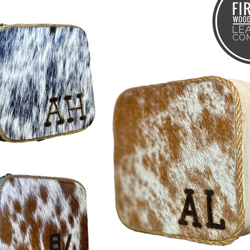 Custom Branded Travel Size Cowhide Jewelry Box Small Etsy