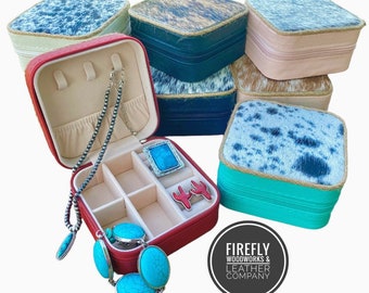 Travel Size Cowhide Jewelry Box Small