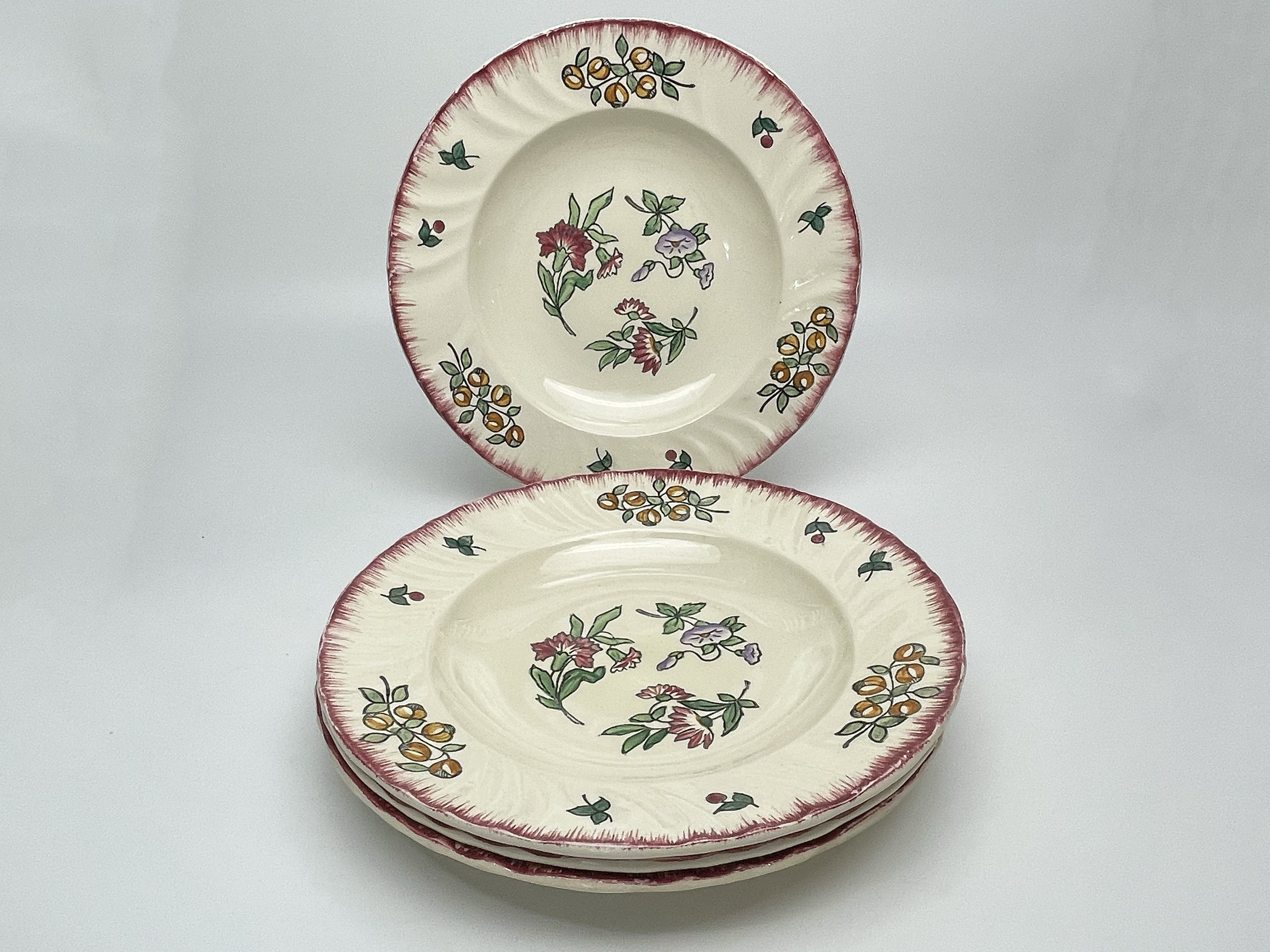 4 Assiettes Longwy - Vieux Strasbourg