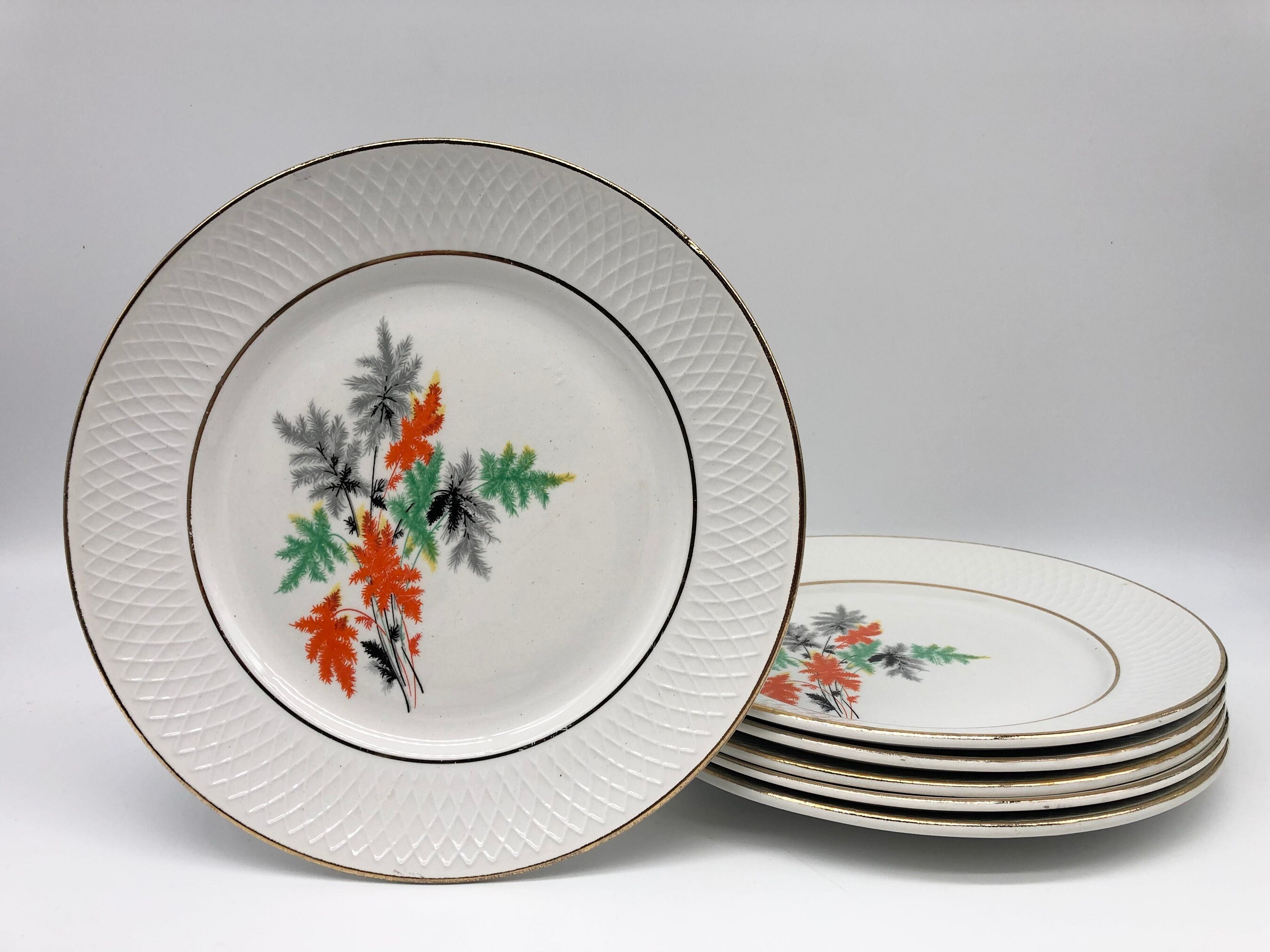 Lot De 6 Assiettes Plates – Orchies Moulin Des Loups – État Parfait