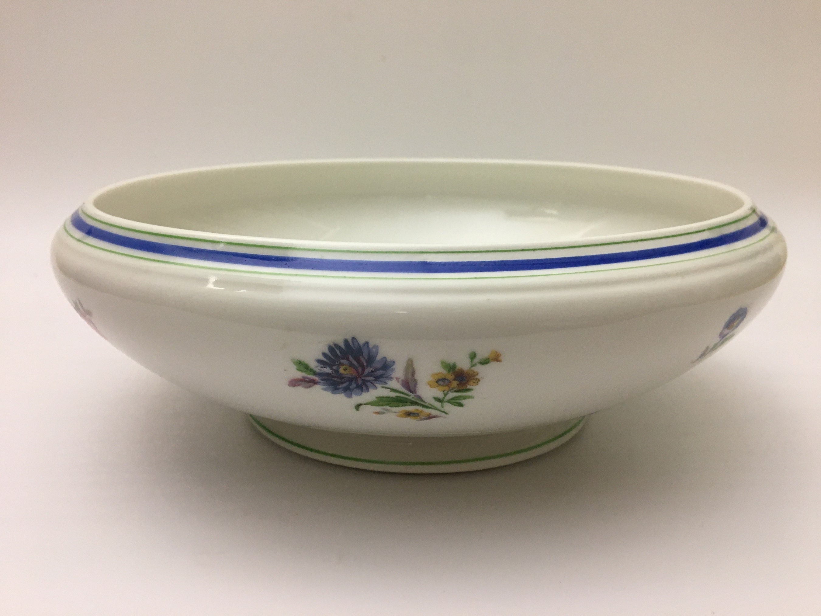 Saladier Lourioux Foëcy avec Motifs de Fleurs.