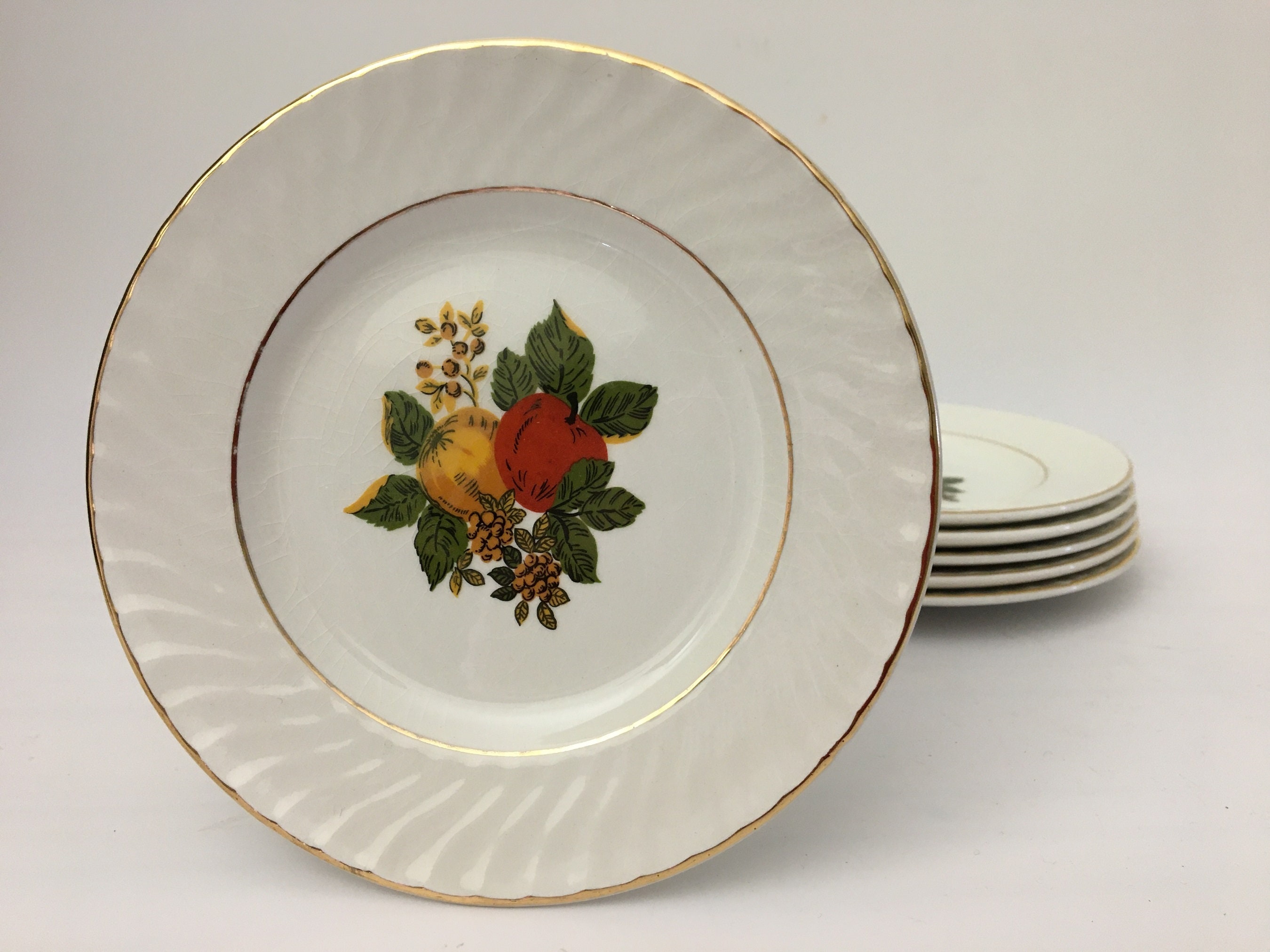 6 Assiettes à Dessert/Pain Enoch Wedgewood | Tunstall Ltd. - England