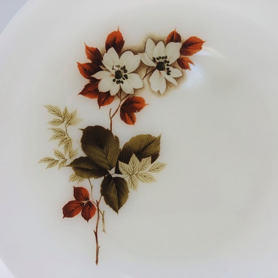 Lot De 8 Assiettes à Dessert Vintage Arcopal - Motif Fleurs Multicolores