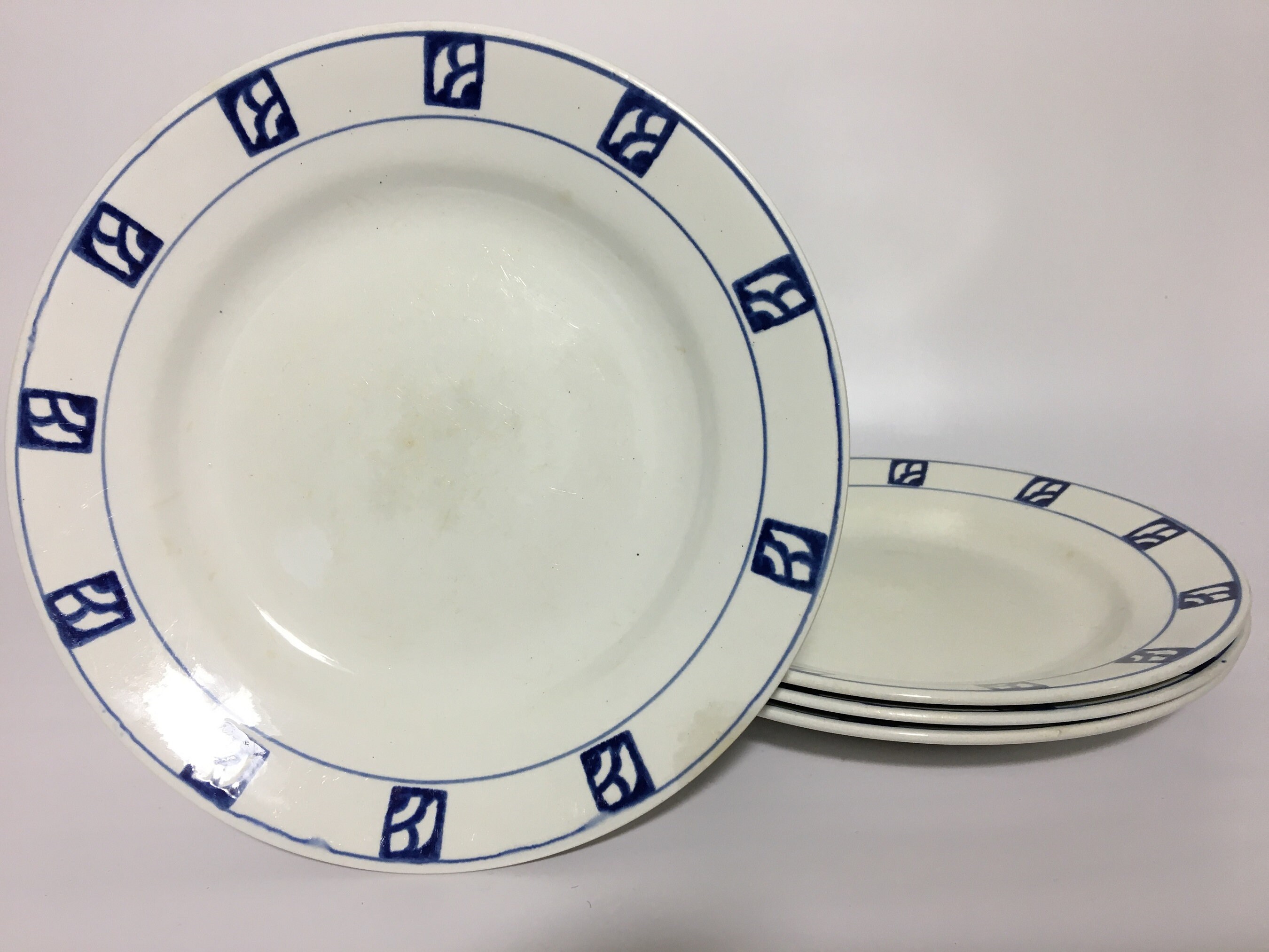 4 Assiettes Plates Vintage Ste Amandinoise St Amand