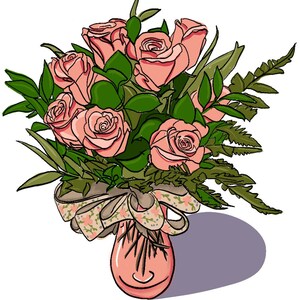 Rose Arrangement Digital Print