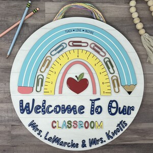Welcome Sign | Classroom Sign | Teacher Sign | Teacher Gift| Wooden Sign | Custom Sign