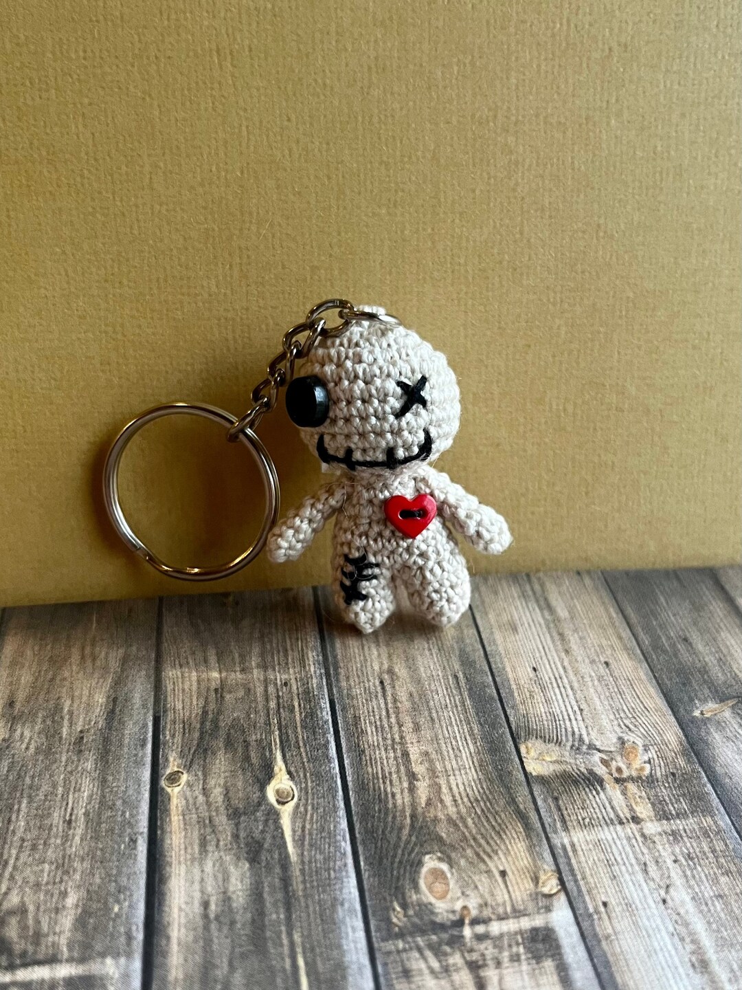 Voodoo Doll Keychain, Crochet Voodoo Doll, Keychain, Backpack Charm