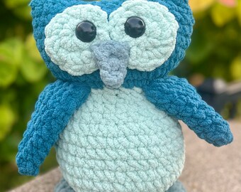Virkad Uggleplysch, Uggle-Amigurumi, Uggleplysch, Dold Ficka