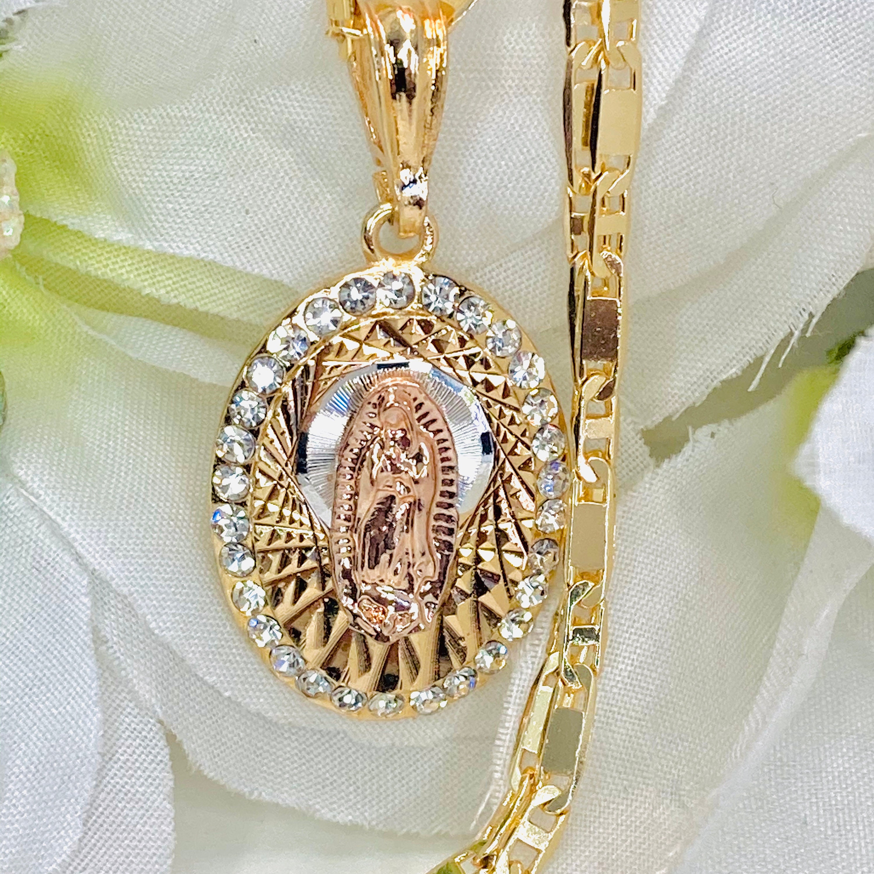 Virgen De Guadalupe Necklace - Etsy