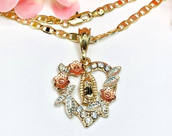 Beautiful Heart Pendant Necklace, Gold Plated Heart Necklace, Women's Jewelry