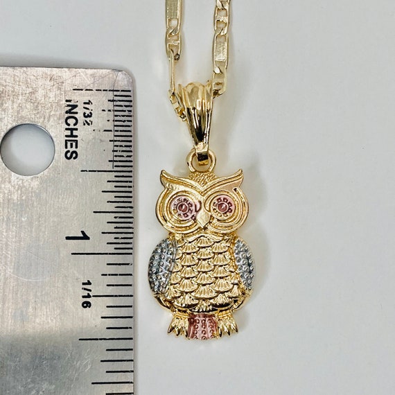14k owl pendant online