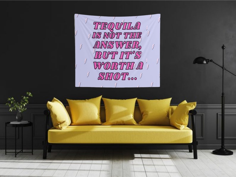 Tequila Tapestry Funny Tapestry College Funny Tapestry Dorm Etsy