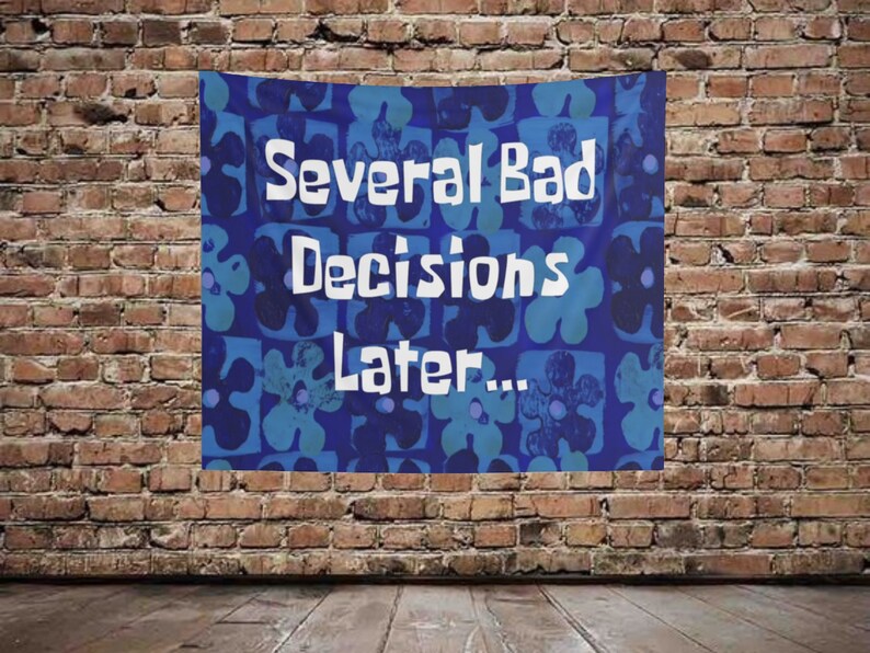 Spongebob Wall Tapestry Spongebob Meme Tapestry Funny Etsy