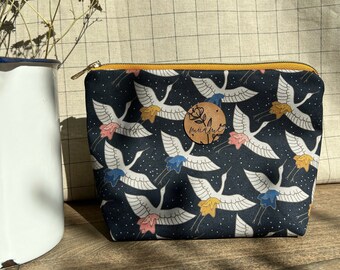 Tasche Vogel Kranich blau