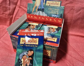 Vintage Pocahontas Disney Sealed Panini Stickers Trading Cards