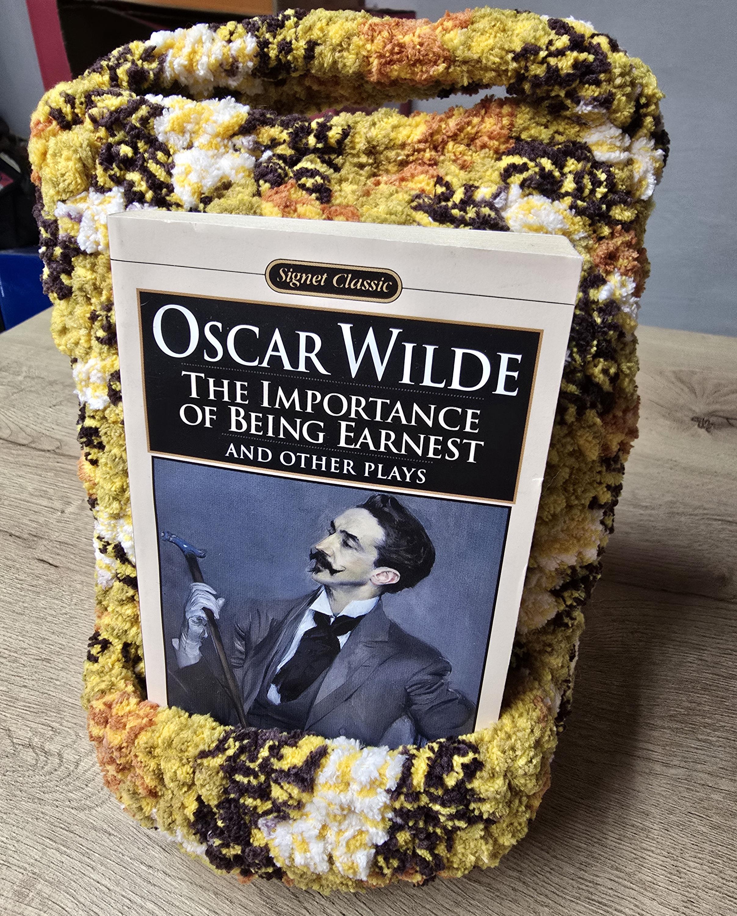 Crocheted E-Reader Pouf