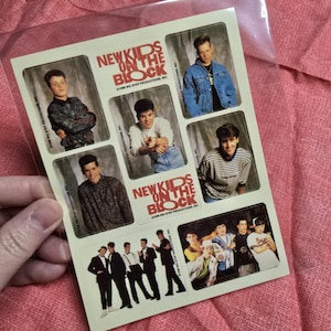 Vintage New Kids On The Block Sticker Sheet