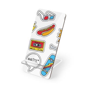 Fun Smartphone Display Stand for Stylish Organizers, Phone Holder, Desk Accessory, Gifts for Tech Lovers, Colorful Decor