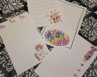 Handmade Lisa Frank Inspired Stationery Pack